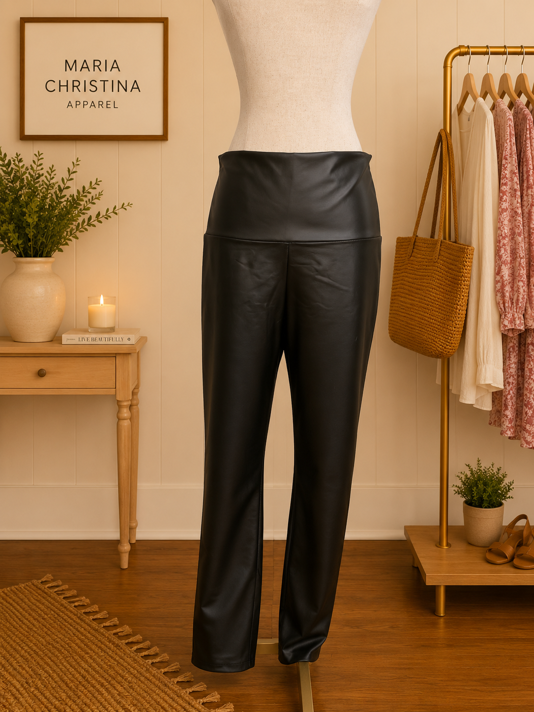 Bad to the Bone Black Vegan Leather Pants