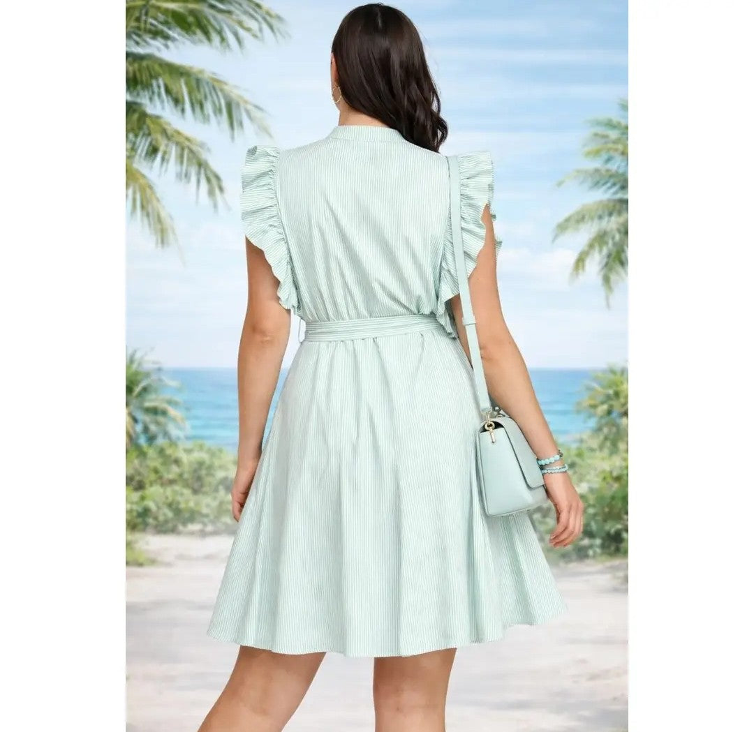 Mint to Be Ruffle Dress