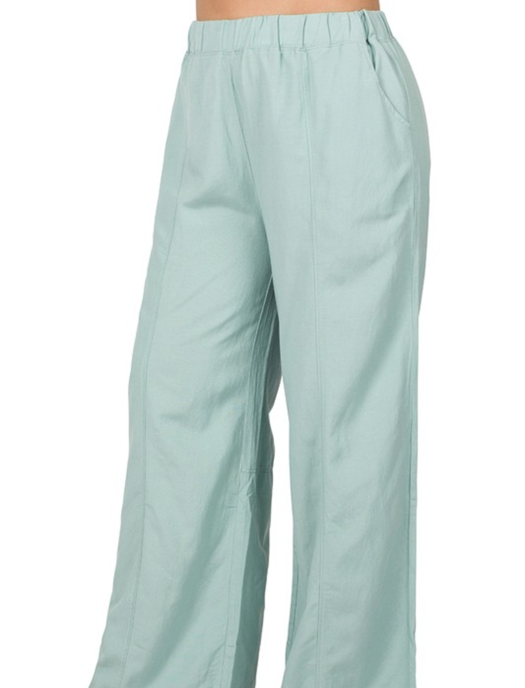 Linen Wide Leg Pants with Pockets