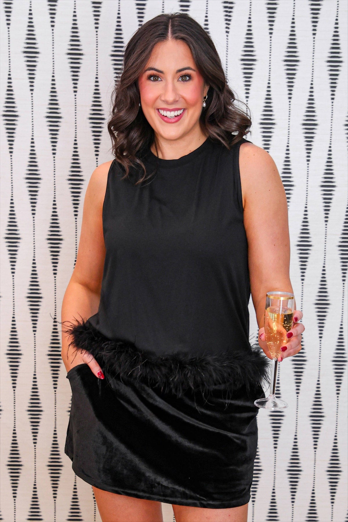 Midnight Velvet Skort – Black