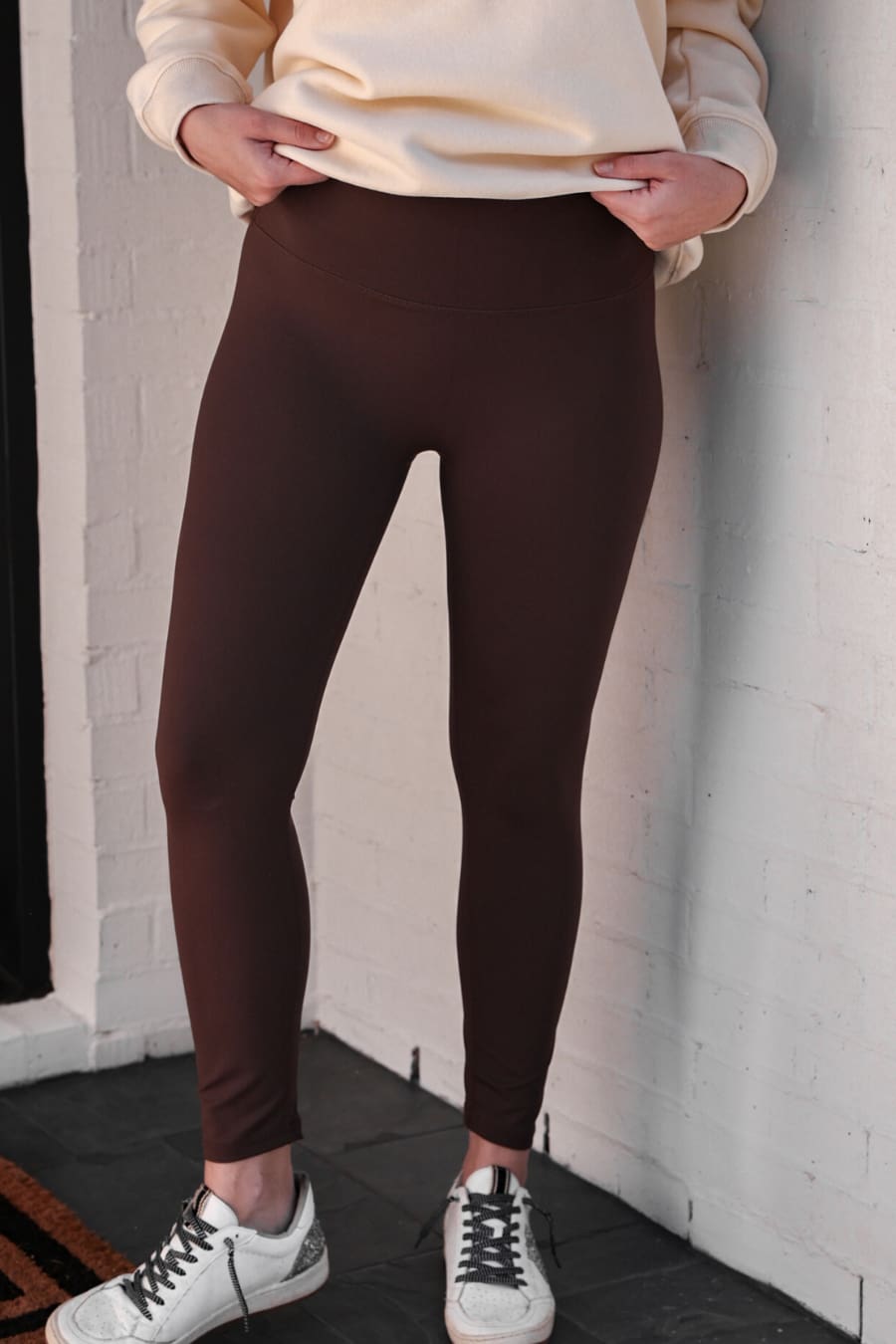Compression Leggings- Chocolate