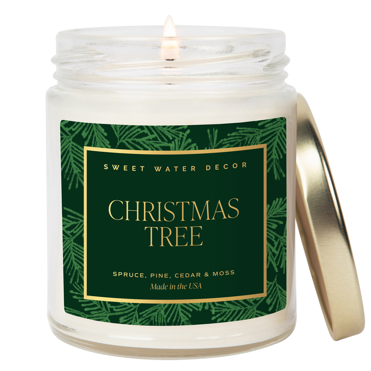Christmas Tree 9 oz Soy Candle - Fresh Pine & Cedarwood