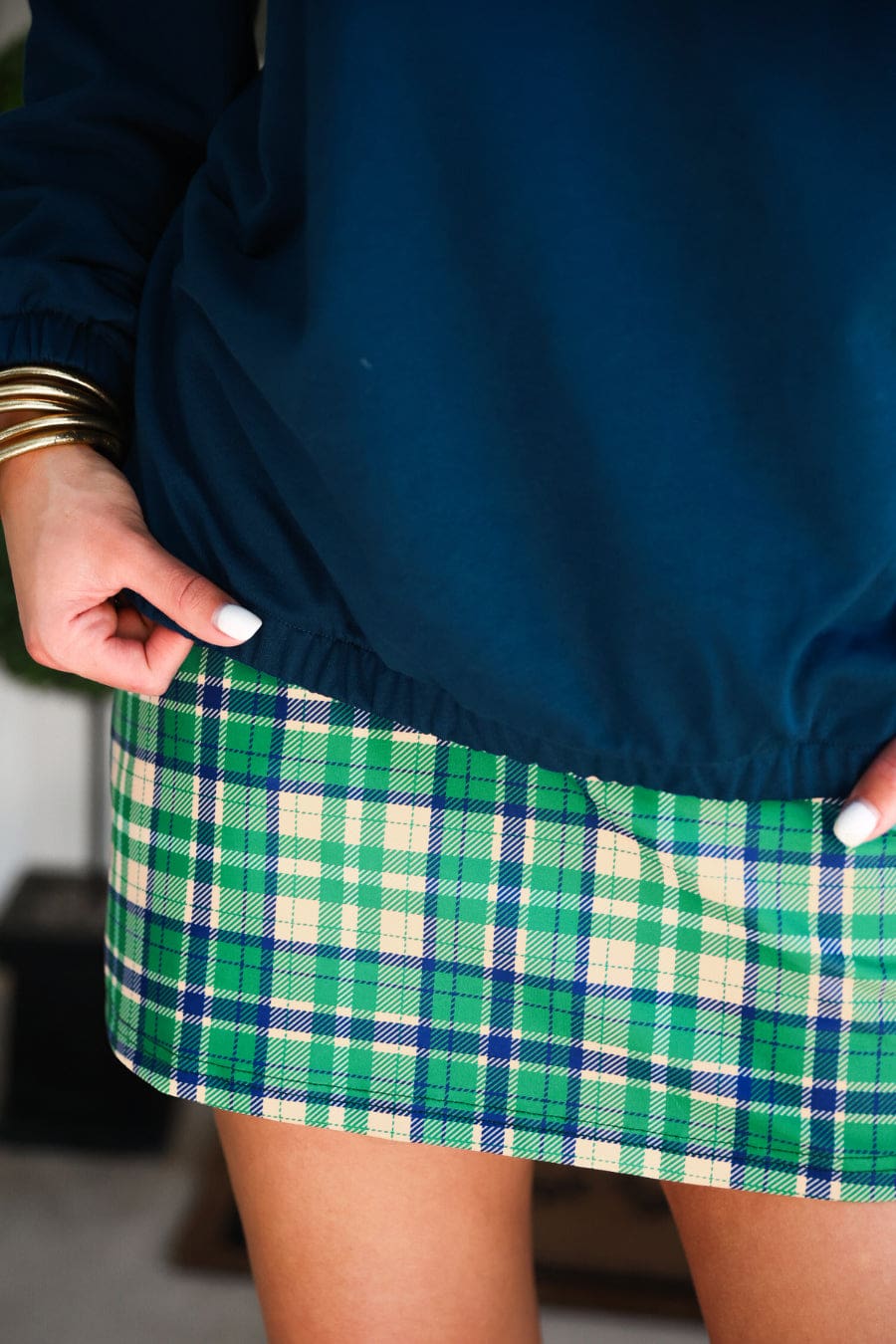 Mia Printed Pullover- Parker Plaid