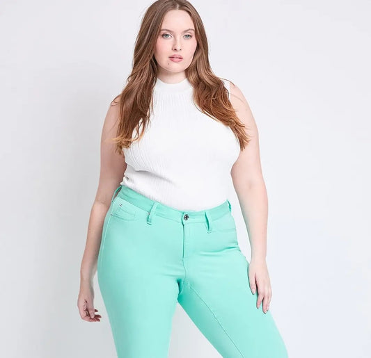 Mint Hyperstretch Mid-Rise Skinny Pants