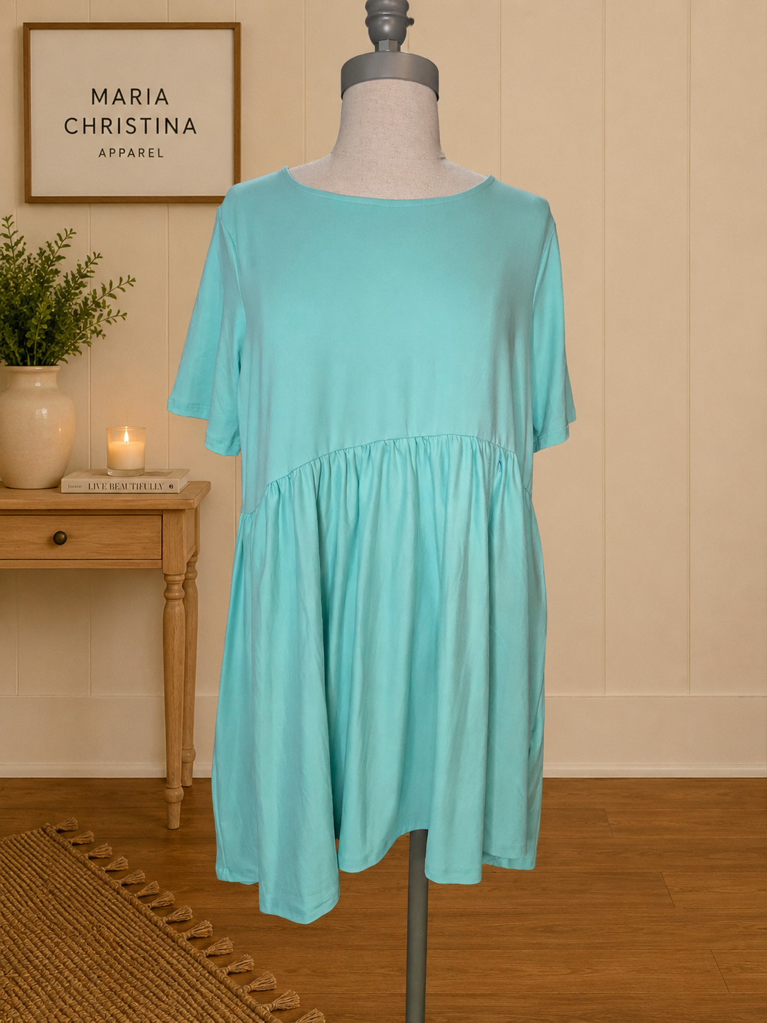 Seafoam Serenity Babydoll Top