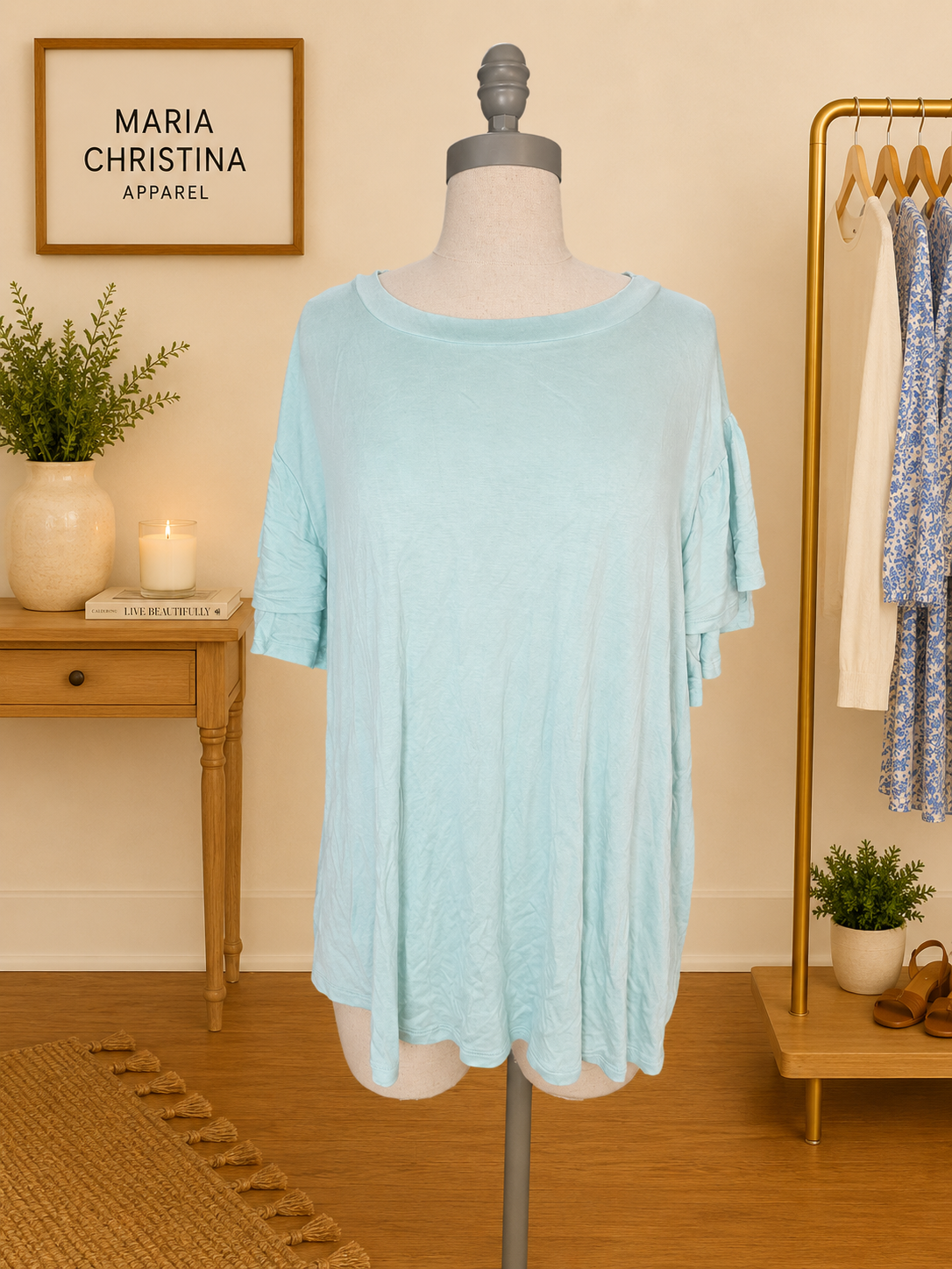 Mint Breeze Flowy Top