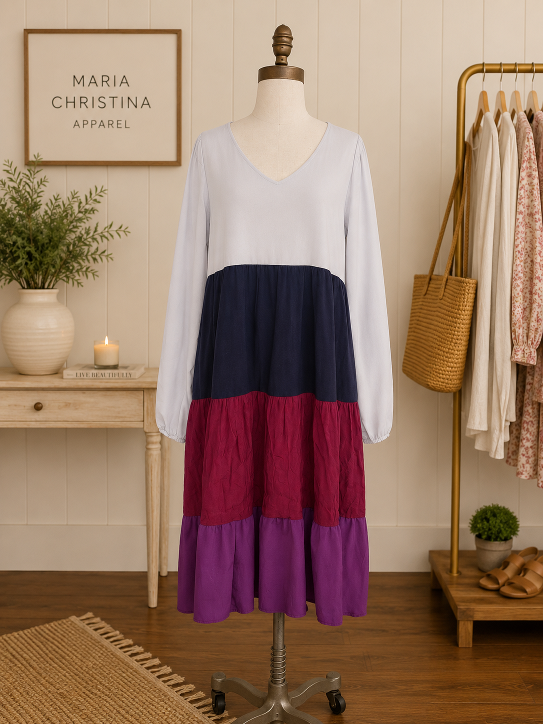 Tier-ific Colorblock Dress