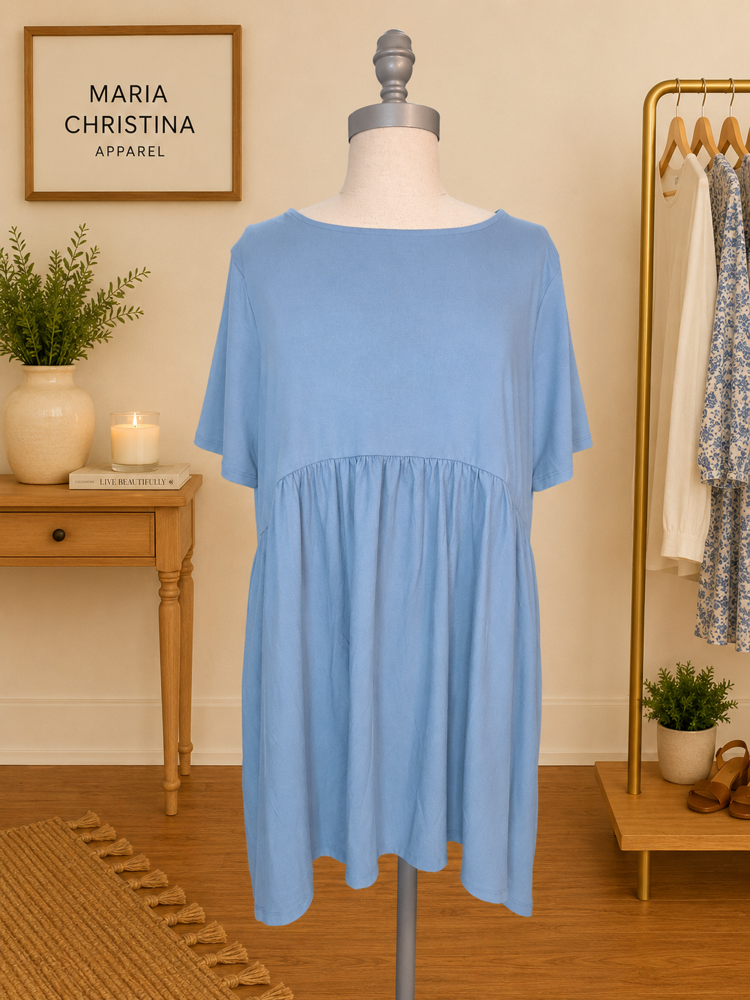 Cornflower Cutie Babydoll Top