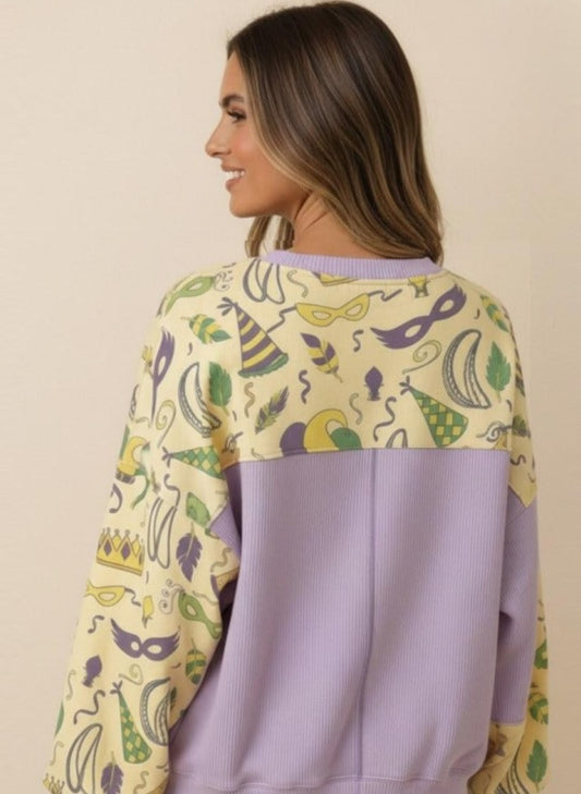 Mardi Gras French Terry Pullover
