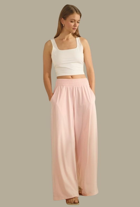 Stretch Wide Leg Pants