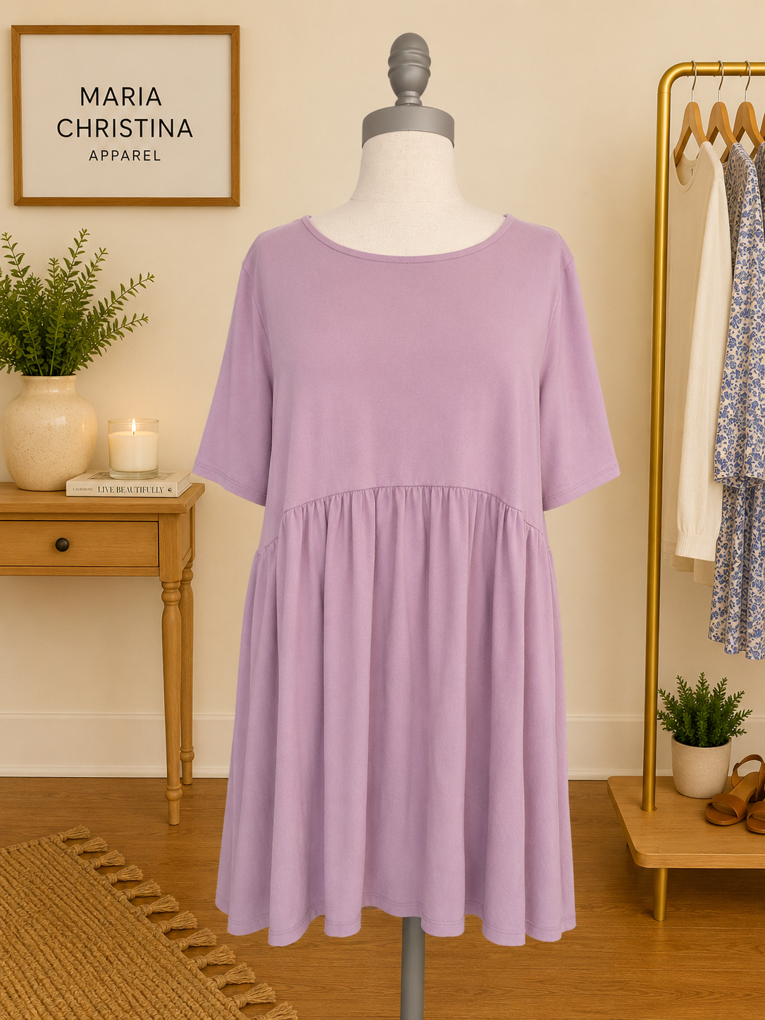 Lovely Lavender Babydoll Top