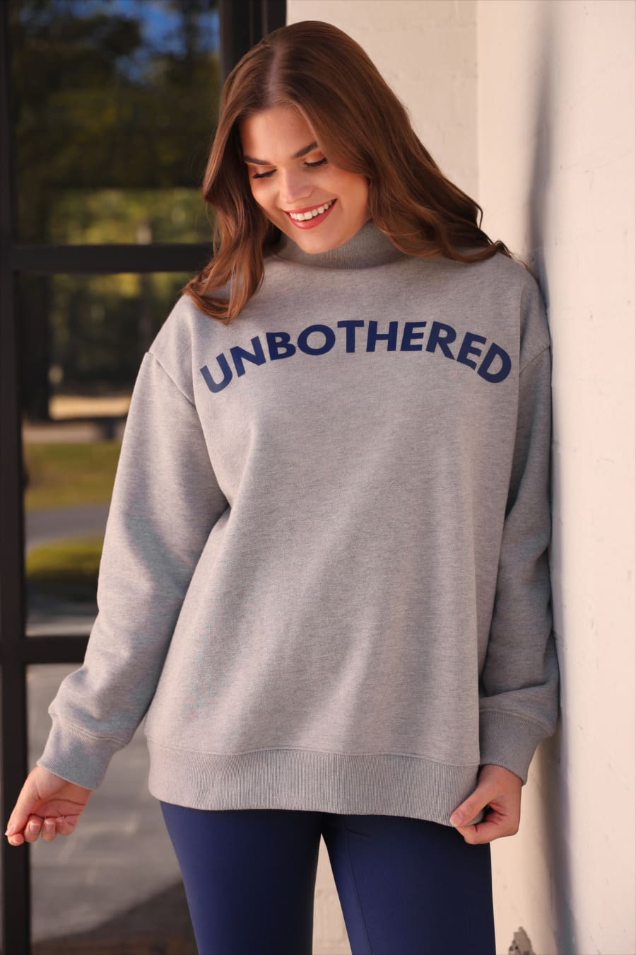 Unbothered Mock Neck Pullover