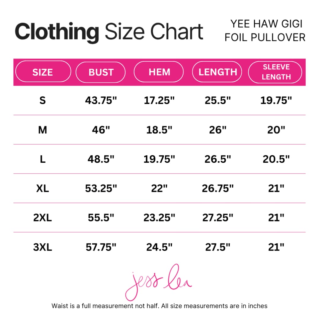 Yee Haw GiGi Foil Pullover